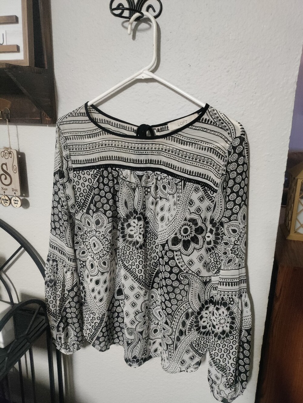 Ann Taylor Loft Sheer Blouse Size Small